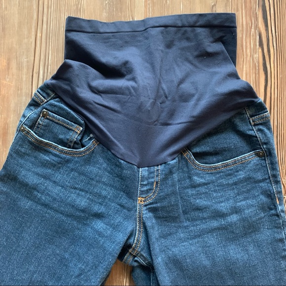 Indigo Blue | Cuffed Maternity Jeans - Picture 2 of 7